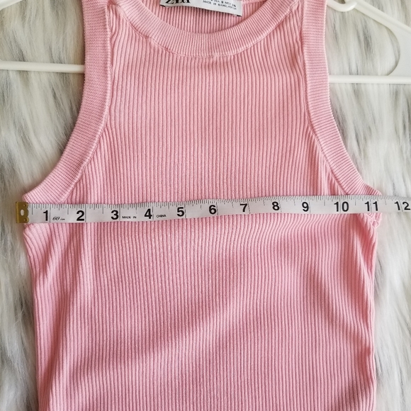 3X$25 Zara Pink Knit Tank Top Size Small - Picture 5 of 8